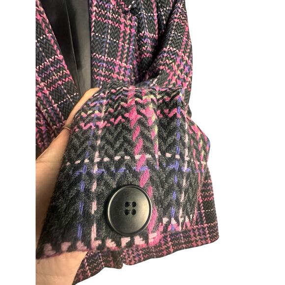 Vtg 80’s Pendleton Women Blazer 14 Pink Purple Gray Plaid 100% Virgin Wool USA - Picture 5 of 16